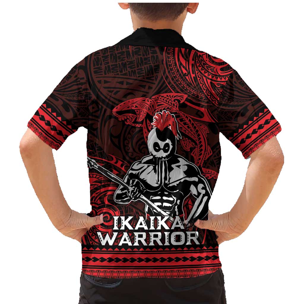 Hawaii Ikaika Warrior Family Matching Mermaid Dress and Hawaiian Shirt Hawaiian Tribal Tattoo DT04 - Polynesian Pride