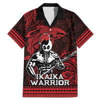 Hawaii Ikaika Warrior Family Matching Mermaid Dress and Hawaiian Shirt Hawaiian Tribal Tattoo DT04 Dad's Shirt - Short Sleeve Red - Polynesian Pride
