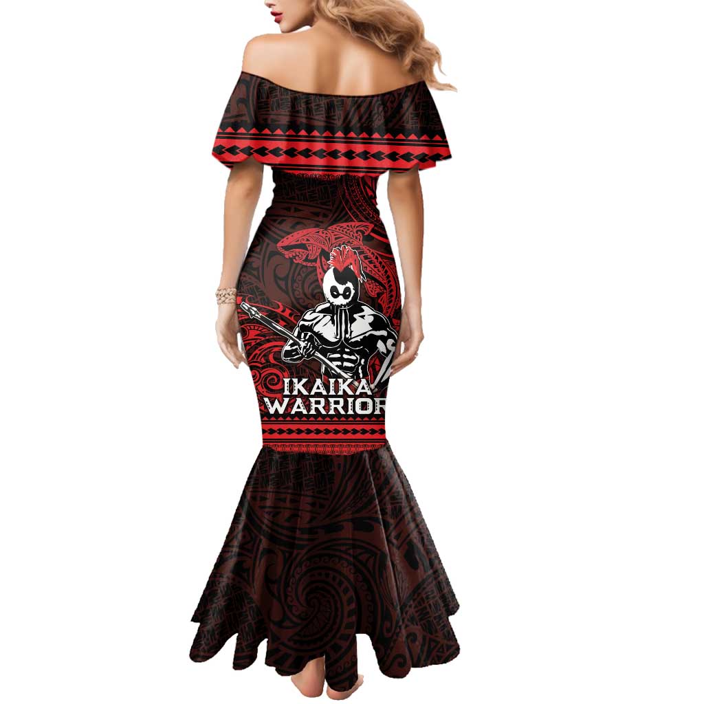 Hawaii Ikaika Warrior Family Matching Mermaid Dress and Hawaiian Shirt Hawaiian Tribal Tattoo DT04 - Polynesian Pride