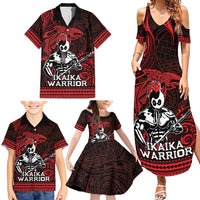 Hawaii Ikaika Warrior Family Matching Summer Maxi Dress and Hawaiian Shirt Hawaiian Tribal Tattoo DT04 - Polynesian Pride