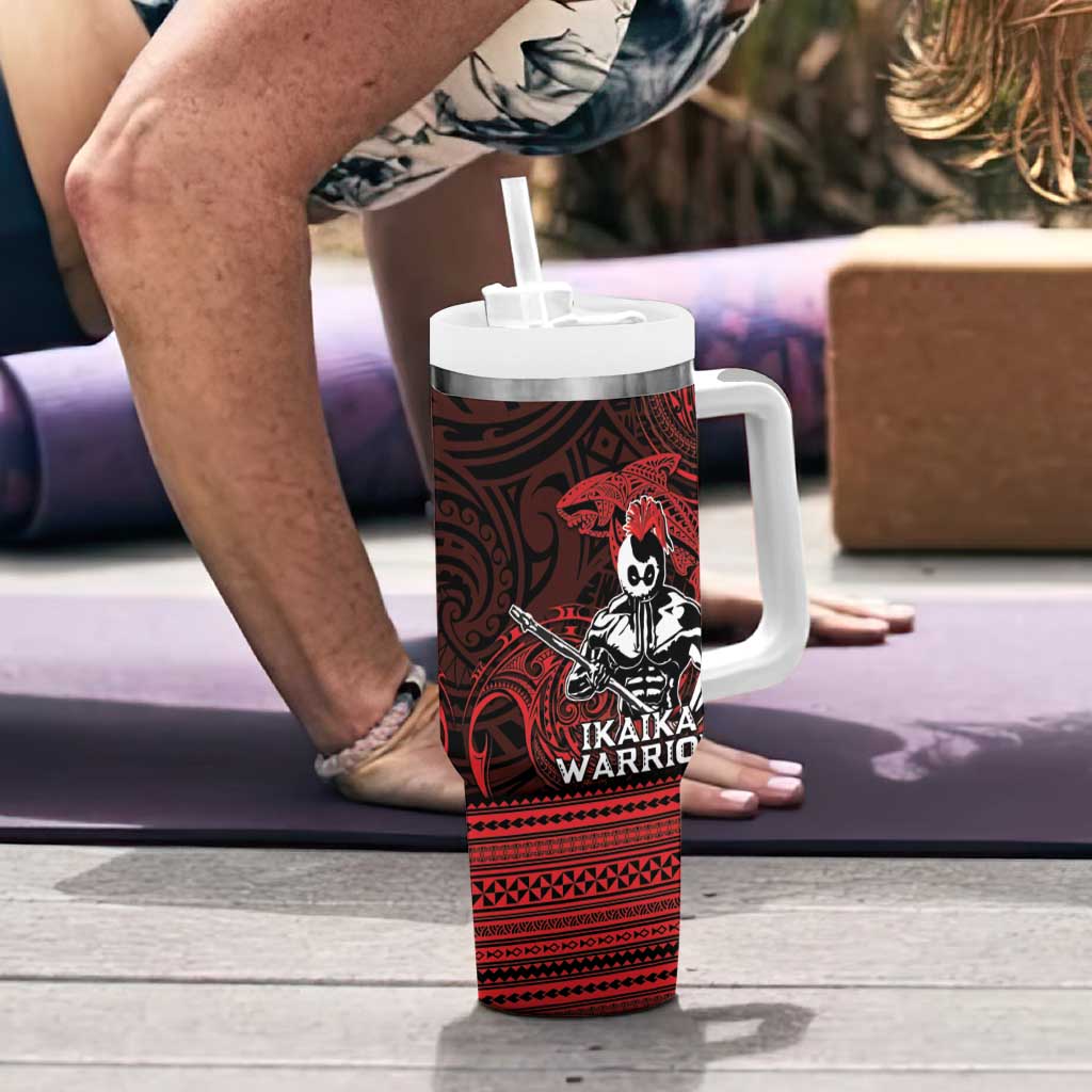 Hawaii Ikaika Warrior Tumbler With Handle Hawaiian Tribal Tattoo