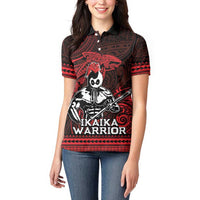Hawaii Ikaika Warrior Women Polo Shirt Hawaiian Tribal Tattoo
