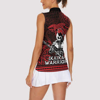 Hawaii Ikaika Warrior Women Sleeveless Polo Shirt Hawaiian Tribal Tattoo DT04 - Polynesian Pride