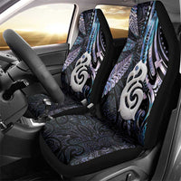New Zealand Aotearoa Car Seat Cover Maori Hei Manaia Purple Paua Shell DT04 - Polynesian Pride