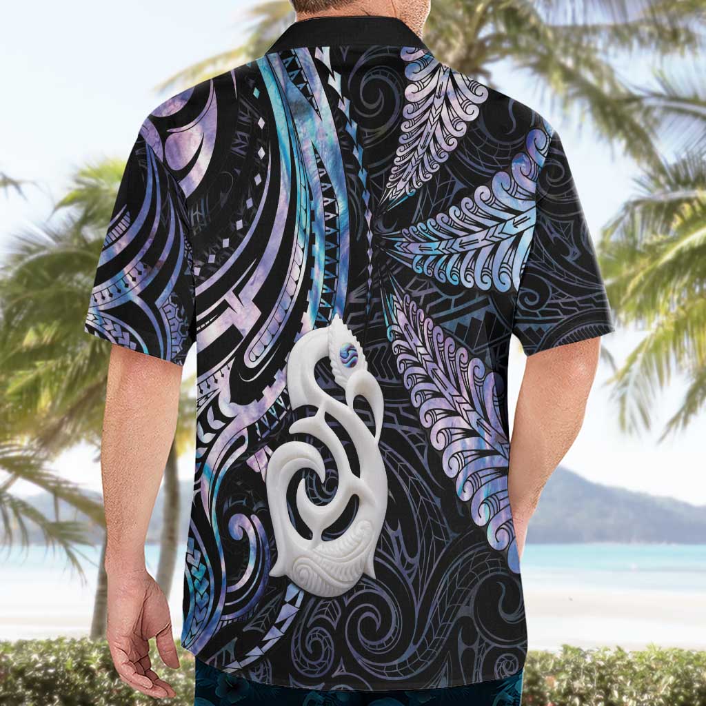 New Zealand Aotearoa Hawaiian Shirt Maori Hei Manaia Purple Paua Shell DT04 - Polynesian Pride