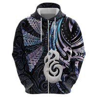 New Zealand Aotearoa Hoodie Maori Hei Manaia Purple Paua Shell DT04 - Polynesian Pride