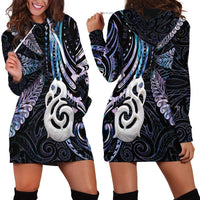 New Zealand Aotearoa Hoodie Dress Maori Hei Manaia Purple Paua Shell DT04 - Polynesian Pride
