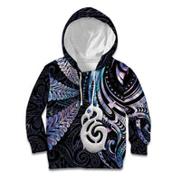 New Zealand Aotearoa Kid Hoodie Maori Hei Manaia Purple Paua Shell DT04 Hoodie Purple - Polynesian Pride