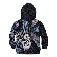 New Zealand Aotearoa Kid Hoodie Maori Hei Manaia Purple Paua Shell DT04 - Polynesian Pride