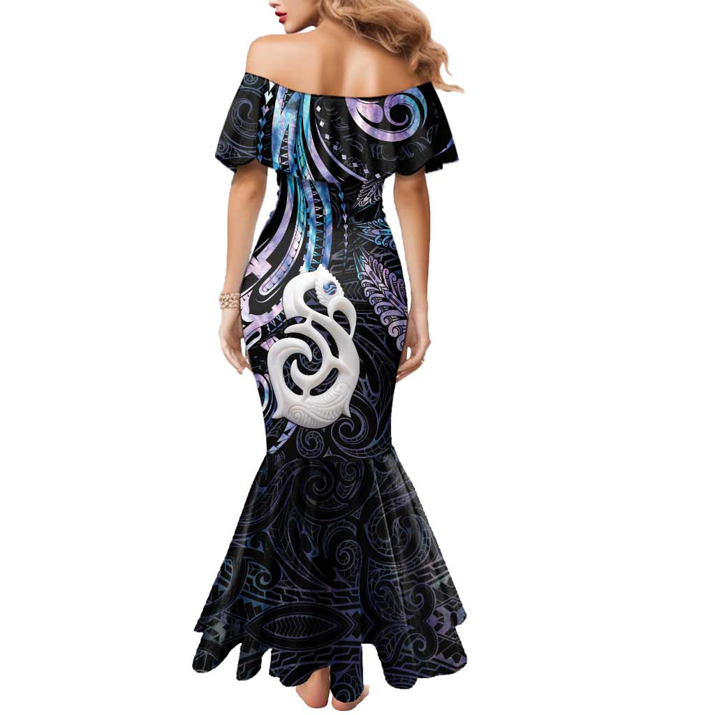 New Zealand Aotearoa Mermaid Dress Maori Hei Manaia Purple Paua Shell DT04 - Polynesian Pride