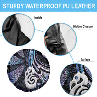 New Zealand Aotearoa Spare Tire Cover Maori Hei Manaia Purple Paua Shell DT04 - Polynesian Pride