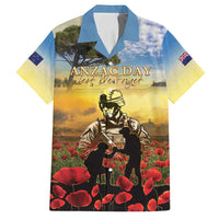 New Zealand ANZAC Day Family Matching Long Sleeve Bodycon Dress and Hawaiian Shirt The Ode Remembrance And Poppy DT04 Dad's Shirt - Short Sleeve Yellow - Polynesian Pride