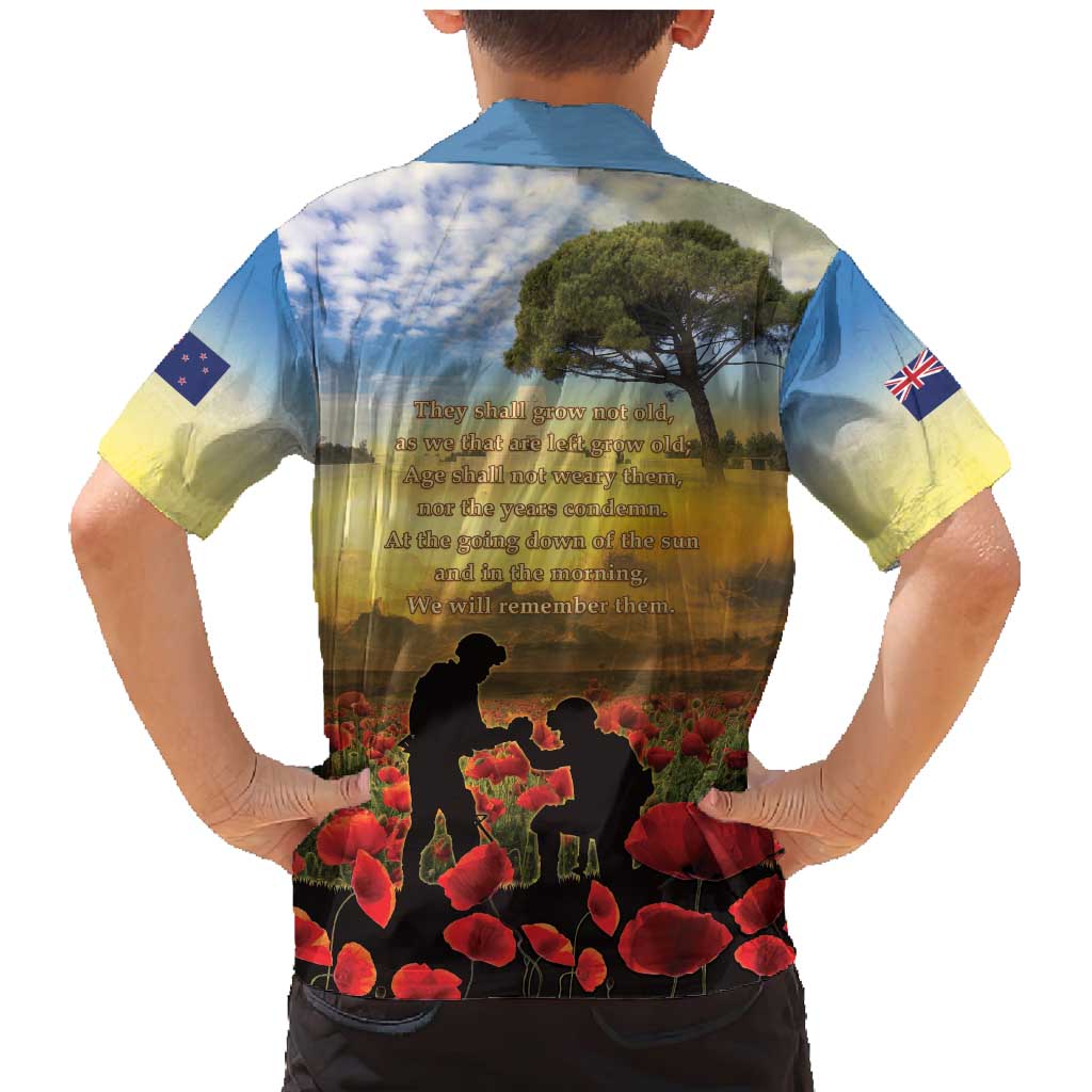 New Zealand ANZAC Day Family Matching Mermaid Dress and Hawaiian Shirt The Ode Remembrance And Poppy DT04 - Polynesian Pride