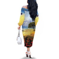 New Zealand ANZAC Day Family Matching Off The Shoulder Long Sleeve Dress and Hawaiian Shirt The Ode Remembrance And Poppy DT04 - Polynesian Pride