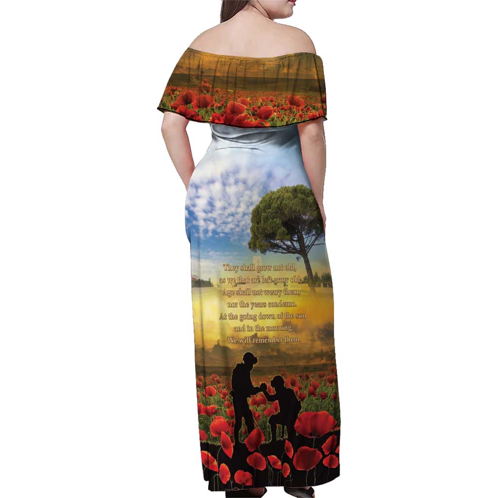 New Zealand ANZAC Day Family Matching Off Shoulder Maxi Dress and Hawaiian Shirt The Ode Remembrance And Poppy DT04 - Polynesian Pride