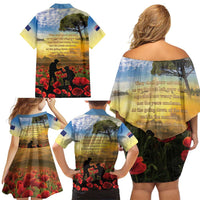 New Zealand ANZAC Day Family Matching Off Shoulder Short Dress and Hawaiian Shirt The Ode Remembrance And Poppy DT04 - Polynesian Pride