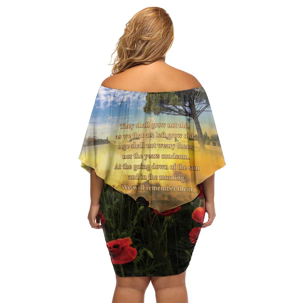 New Zealand ANZAC Day Family Matching Off Shoulder Short Dress and Hawaiian Shirt The Ode Remembrance And Poppy DT04 - Polynesian Pride