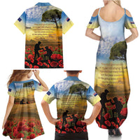 New Zealand ANZAC Day Family Matching Summer Maxi Dress and Hawaiian Shirt The Ode Remembrance And Poppy DT04 - Polynesian Pride