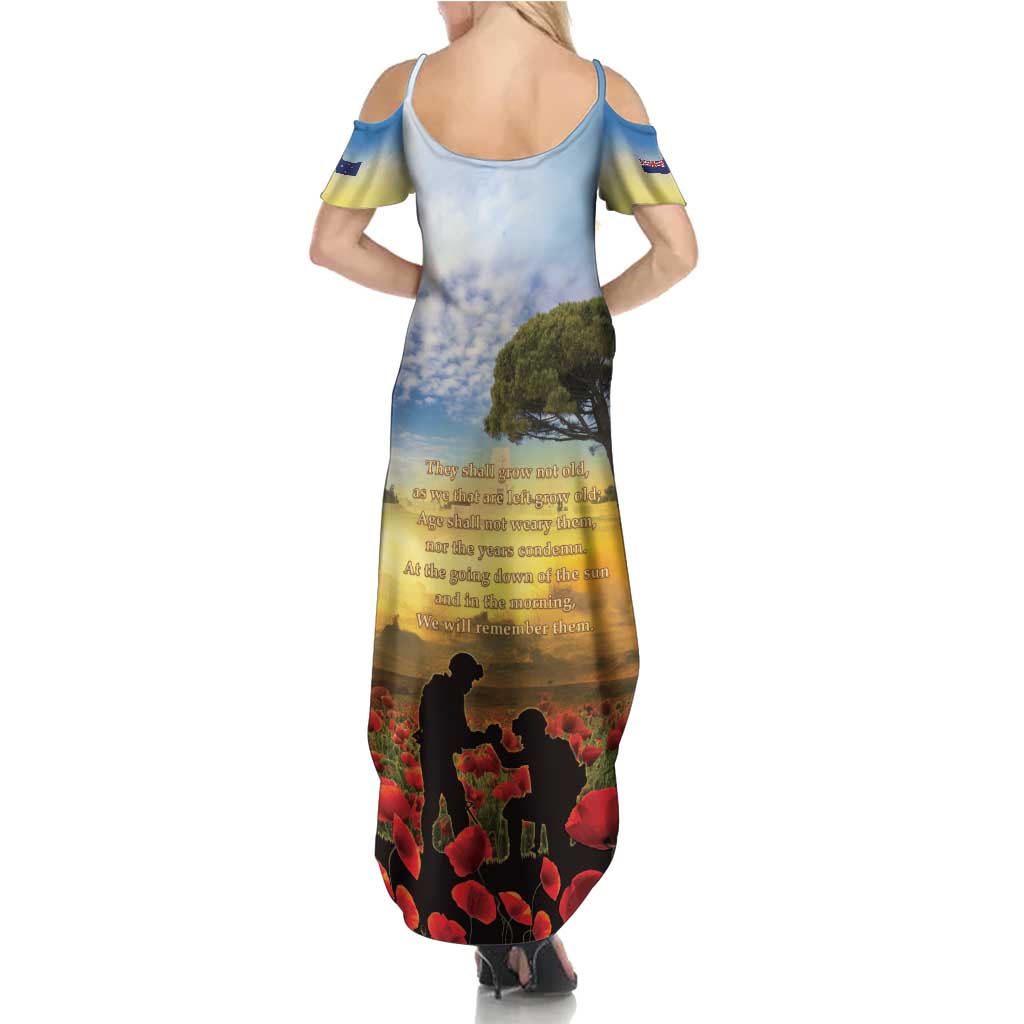 New Zealand ANZAC Day Family Matching Summer Maxi Dress and Hawaiian Shirt The Ode Remembrance And Poppy DT04 - Polynesian Pride