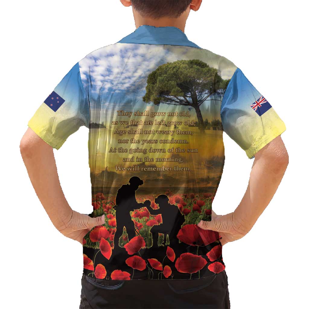 New Zealand ANZAC Day Family Matching Tank Maxi Dress and Hawaiian Shirt The Ode Remembrance And Poppy DT04 - Polynesian Pride