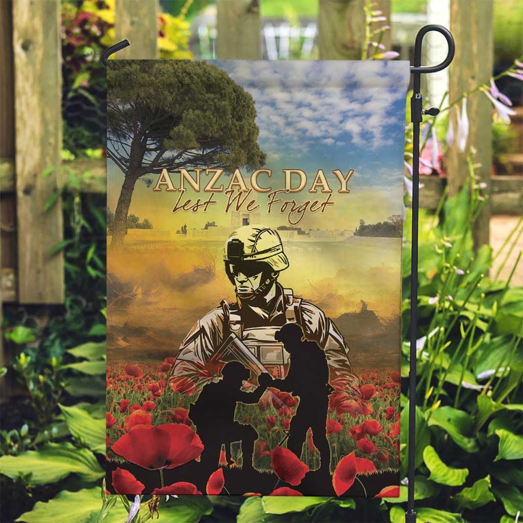 New Zealand ANZAC Day Garden Flag The Ode Remembrance And Poppy DT04 Garden Flag Yellow - Polynesian Pride