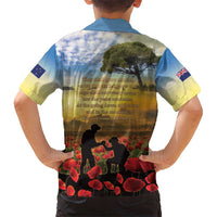 New Zealand ANZAC Day Kid Hawaiian Shirt The Ode Remembrance And Poppy