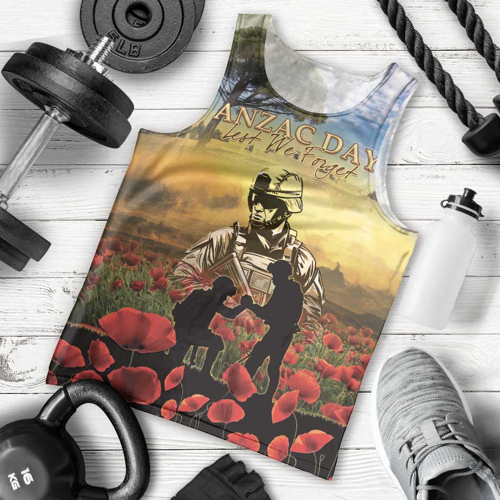 New Zealand ANZAC Day Men Tank Top The Ode Remembrance And Poppy DT04 - Polynesian Pride