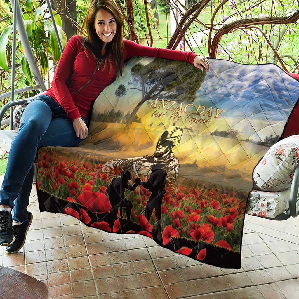 New Zealand ANZAC Day Quilt The Ode Remembrance And Poppy DT04 - Polynesian Pride