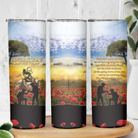 New Zealand ANZAC Day Skinny Tumbler The Ode Remembrance And Poppy DT04 - Polynesian Pride