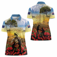 New Zealand ANZAC Day Women Polo Shirt The Ode Remembrance And Poppy DT04 - Polynesian Pride