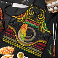 Vanuatu Language Week Apron Boar Tusk Warrior Tribal Floral Pattern