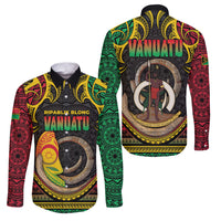 Vanuatu Language Week Family Matching Short Sleeve Bodycon Dress and Hawaiian Shirt Boar Tusk Warrior Tribal Floral Pattern