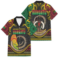 Vanuatu Language Week Family Matching Summer Maxi Dress and Hawaiian Shirt Boar Tusk Warrior Tribal Floral Pattern