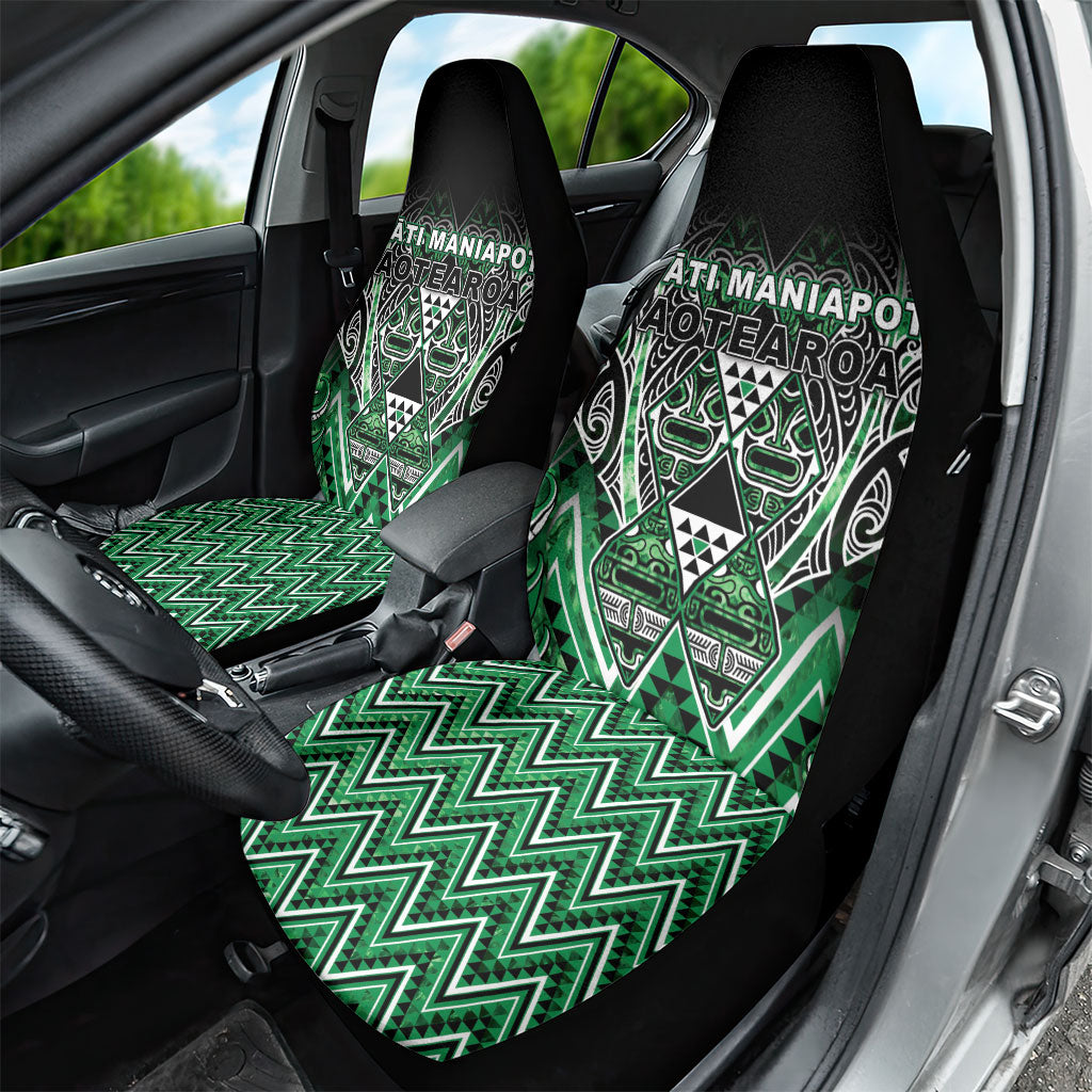 Aotearoa Ngati Maniapoto Car Seat Cover Maori Tribal Green Paua Shell Pattern DT05 - Polynesian Pride