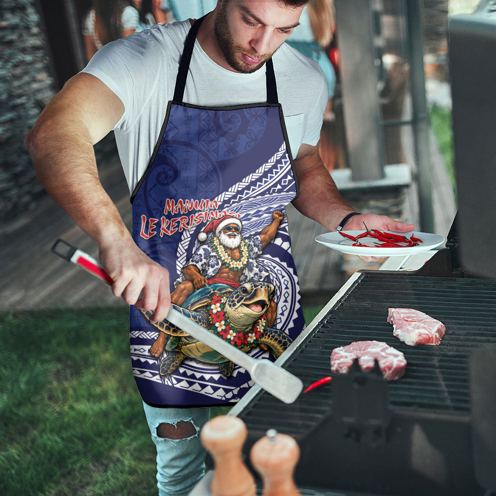 Samoa Christmas Apron Santa Riding Sea Turtle DT05 - Polynesian Pride