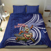 Samoa Christmas Bedding Set Santa Riding Sea Turtle DT05 - Polynesian Pride