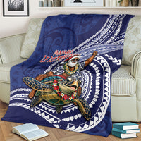 Samoa Christmas Blanket Santa Riding Sea Turtle DT05 - Polynesian Pride