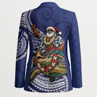 Samoa Christmas Blazer Santa Riding Sea Turtle DT05 - Polynesian Pride