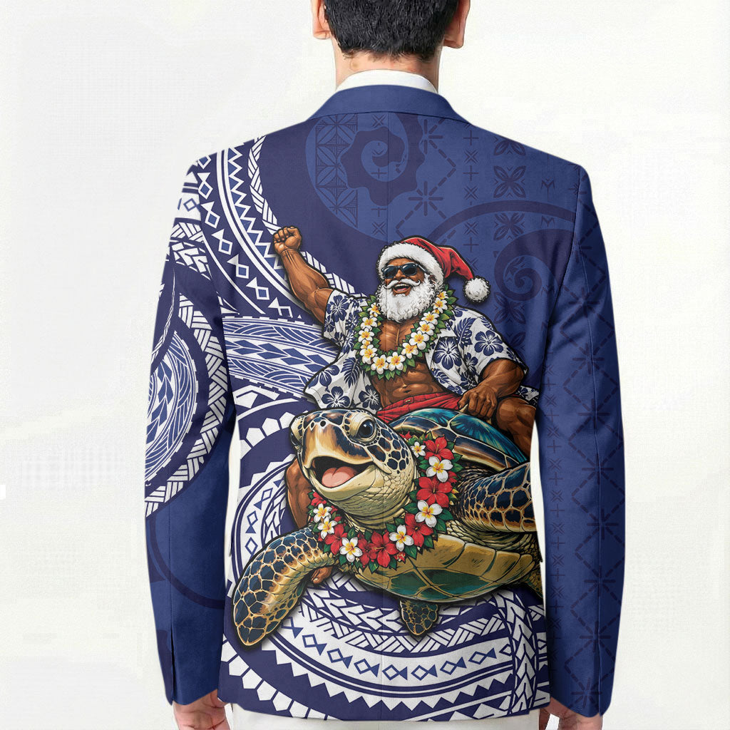 Samoa Christmas Blazer Santa Riding Sea Turtle DT05 - Polynesian Pride