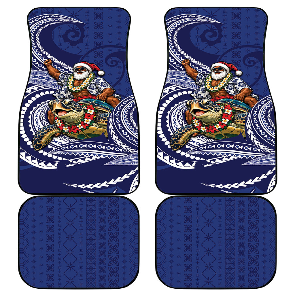 Samoa Christmas Car Mats Santa Riding Sea Turtle DT05 - Polynesian Pride