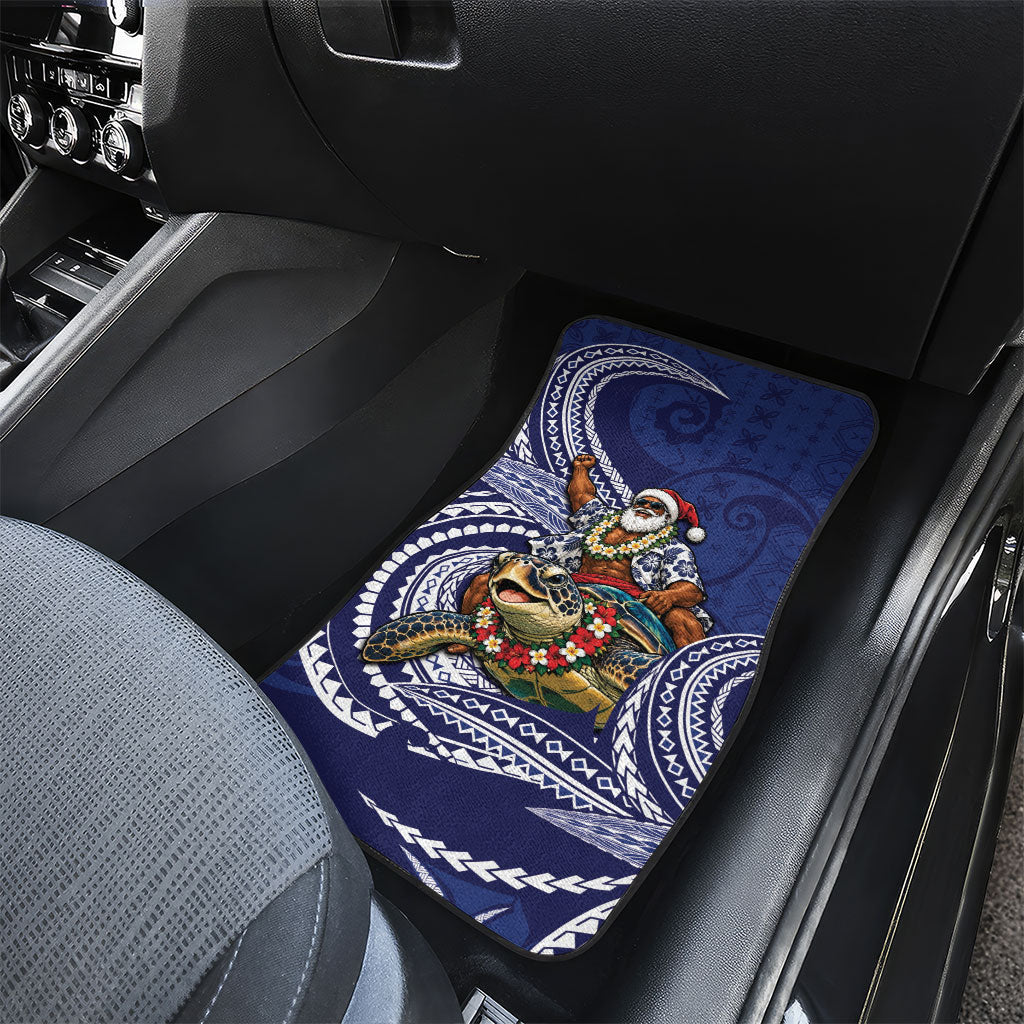 Samoa Christmas Car Mats Santa Riding Sea Turtle DT05 - Polynesian Pride