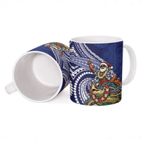 Samoa Christmas Ceramic Mug Santa Riding Sea Turtle DT05 - Polynesian Pride