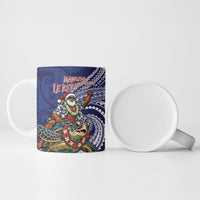 Samoa Christmas Ceramic Mug Santa Riding Sea Turtle DT05 - Polynesian Pride
