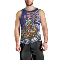Samoa Christmas Men Tank Top Santa Riding Sea Turtle DT05 - Polynesian Pride