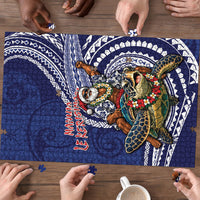 Samoa Christmas Puzzle Santa Riding Sea Turtle DT05 - Polynesian Pride