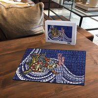 Samoa Christmas Puzzle Santa Riding Sea Turtle DT05 - Polynesian Pride