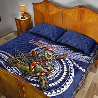 Samoa Christmas Quilt Bed Set Santa Riding Sea Turtle DT05 - Polynesian Pride