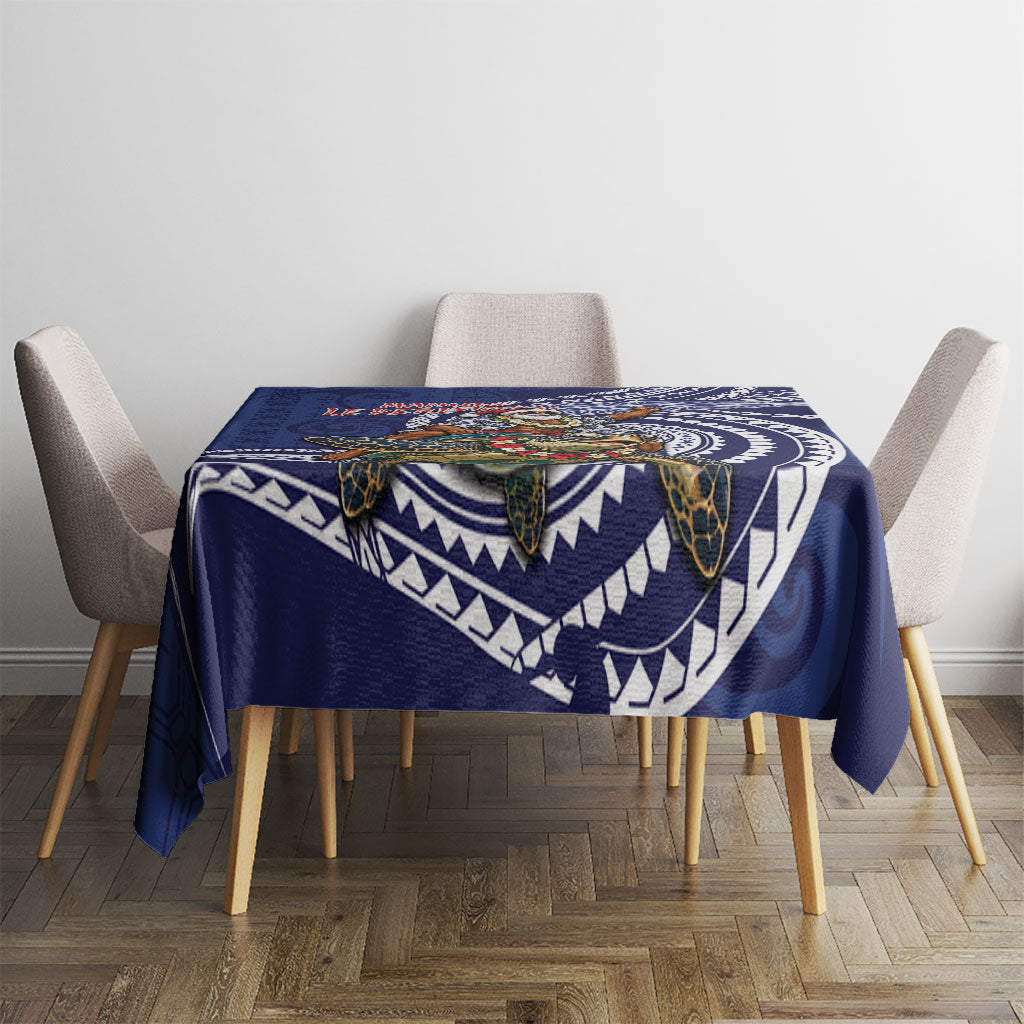 Samoa Christmas Tablecloth Santa Riding Sea Turtle DT05 - Polynesian Pride