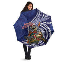 Samoa Christmas Umbrella Santa Riding Sea Turtle DT05 - Polynesian Pride