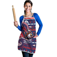 American Samoa Christmas Apron Santa Riding Bald Eagle DT05 - Polynesian Pride